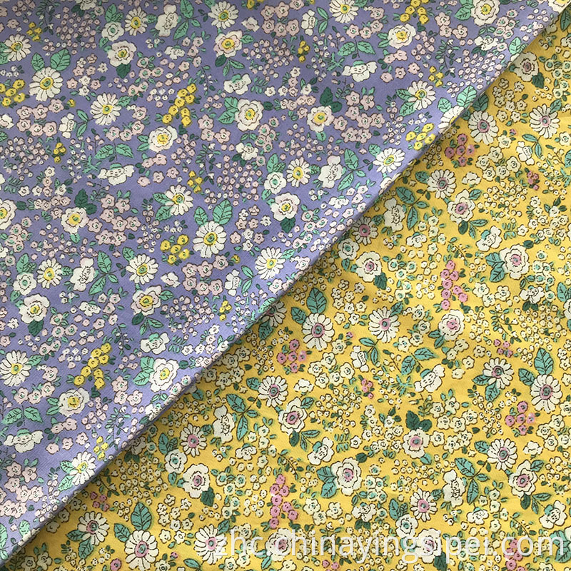 2021热销售编织100％棉布印花织物制造商在中国棉花面料的服装